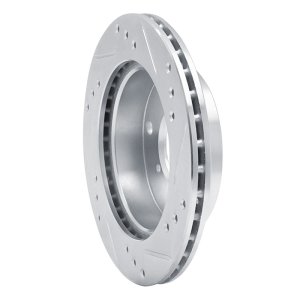 Chevrolet Metro Brake Rotor (1) - Front Left - R1 Concepts - Drilled & Slotted - Silver - `89-`01